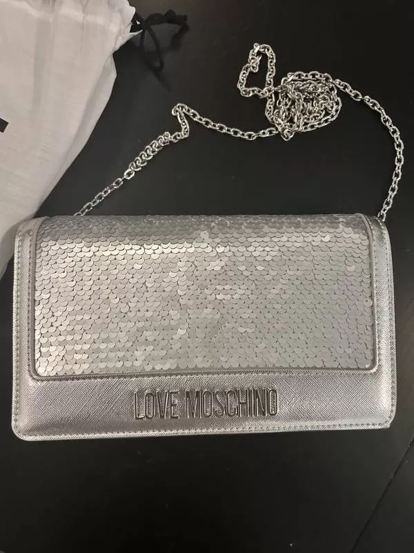 Geantă de umăr Love Moschino | Gri, Piele ecologică - Image 7