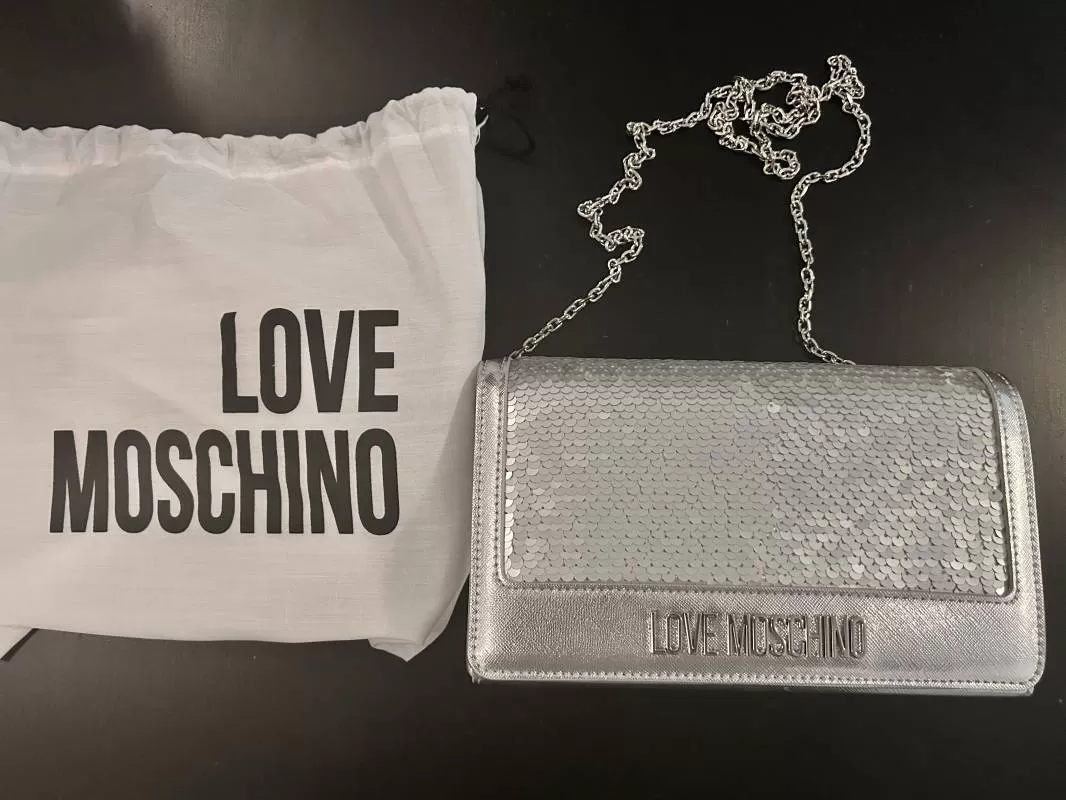 Geantă de umăr Love Moschino | Gri, Piele ecologică - Image 9