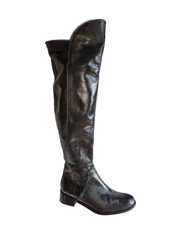 Cizme SMILINGSHOES EU 37 | Negru, Piele naturală