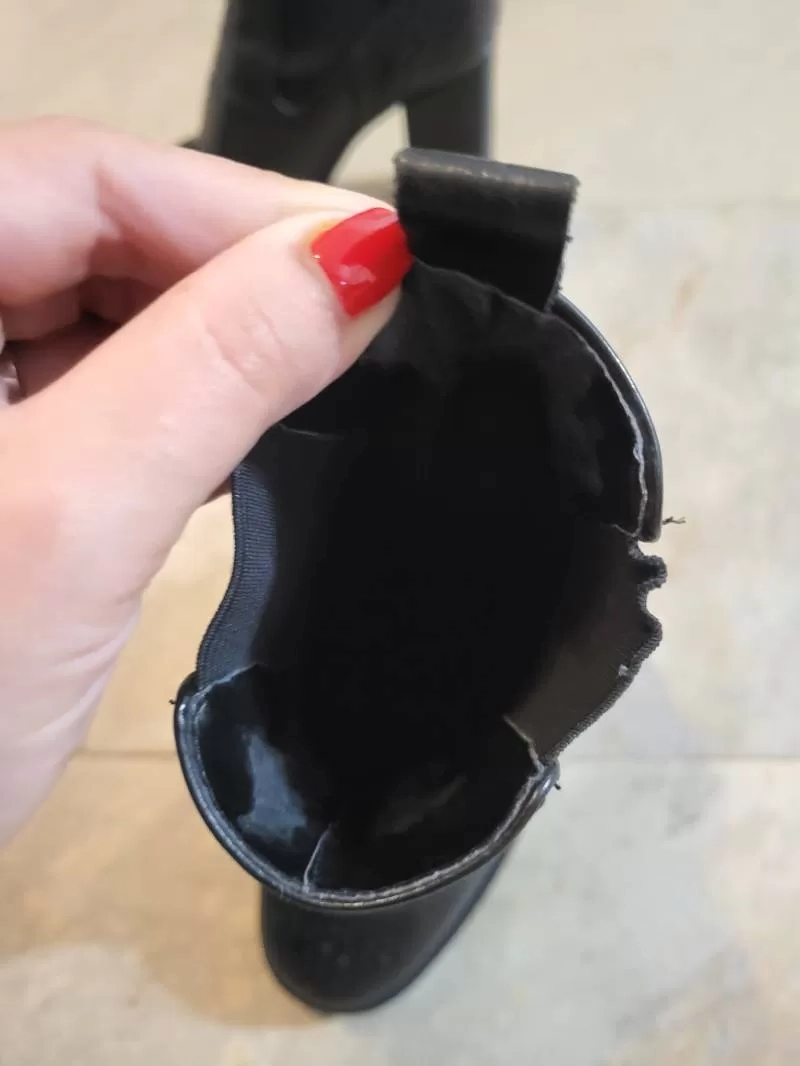 Ghete Zara EU 36 | Negru, Piele naturală - Image 5