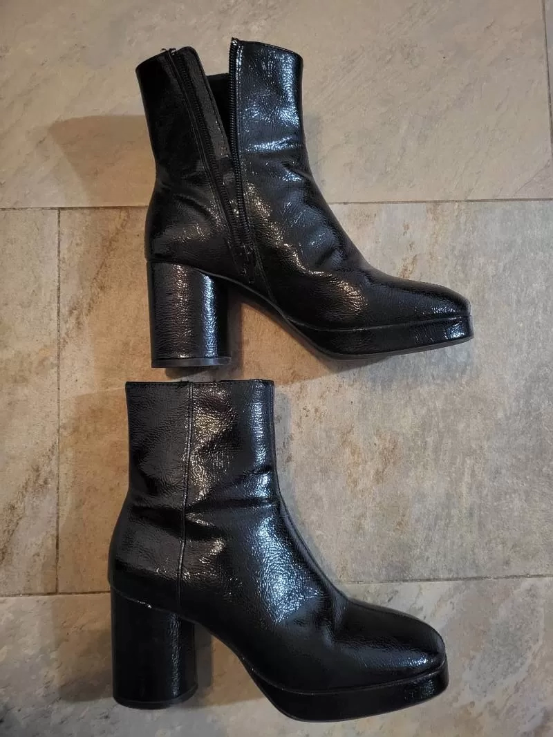 Ghete Bershka EU 36 | Negru, Piele ecologică - Image 2