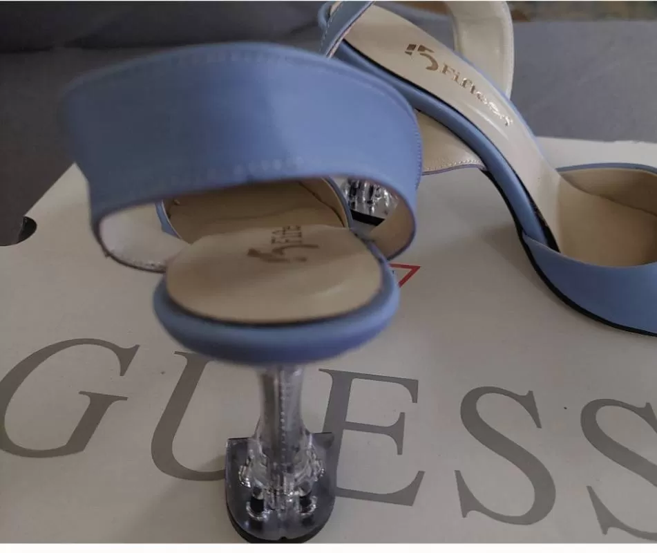 Sandale cu toc FIFTEEN EU 36 | Bleu, Piele ecologică - Image 6