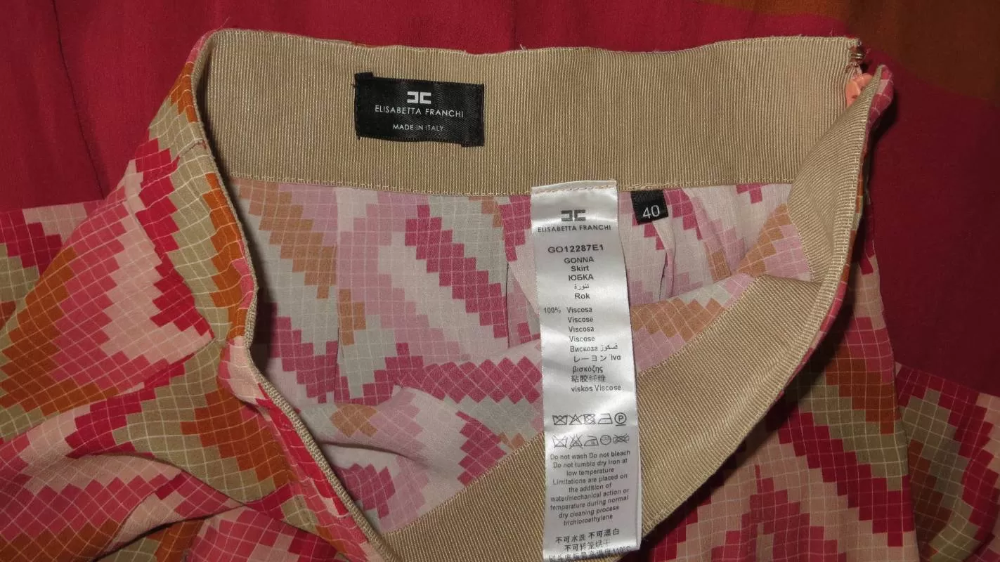 Fustă Elisabetta Franchi EU 40 | Multicolor, Midi, Vâscoză - Image 3
