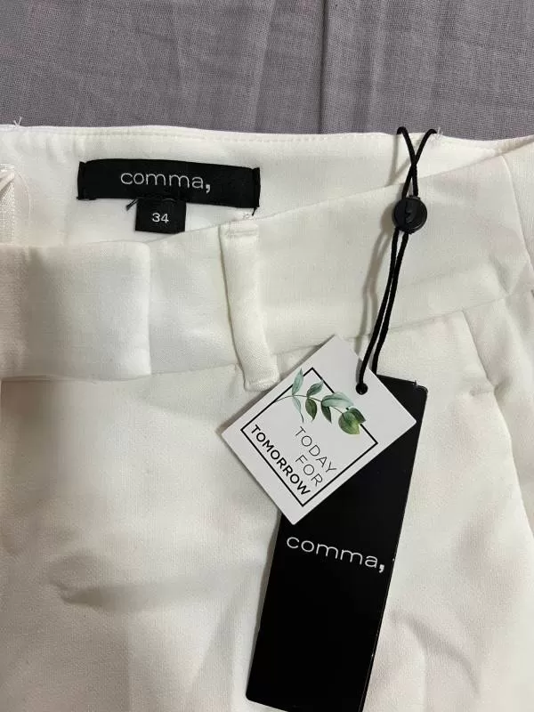 Pantaloni Comma EU 34 | Alb, Lungi, Poliester - Image 8