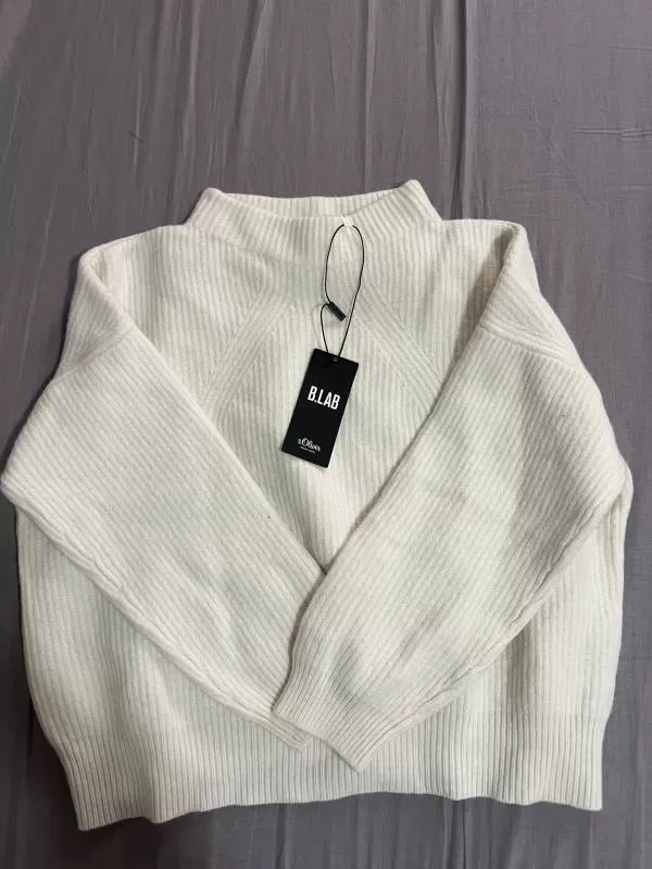 Pulover S.Oliver M | Alb, Normal, Regular fit, Poliester - Image 6