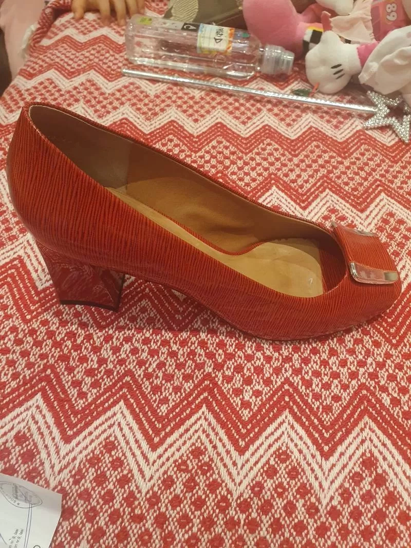 Pantofi cu toc înalt EPICA EU 39 | Roșu, Piele naturală - Image 3