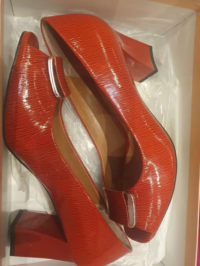 Pantofi cu toc înalt EPICA EU 39 | Roșu, Piele naturală - Image 2