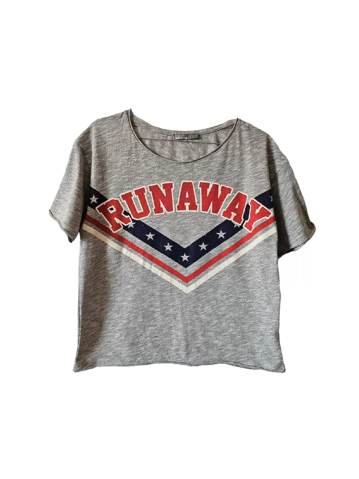 Top Bershka M | Gri, Normal, Bumbac