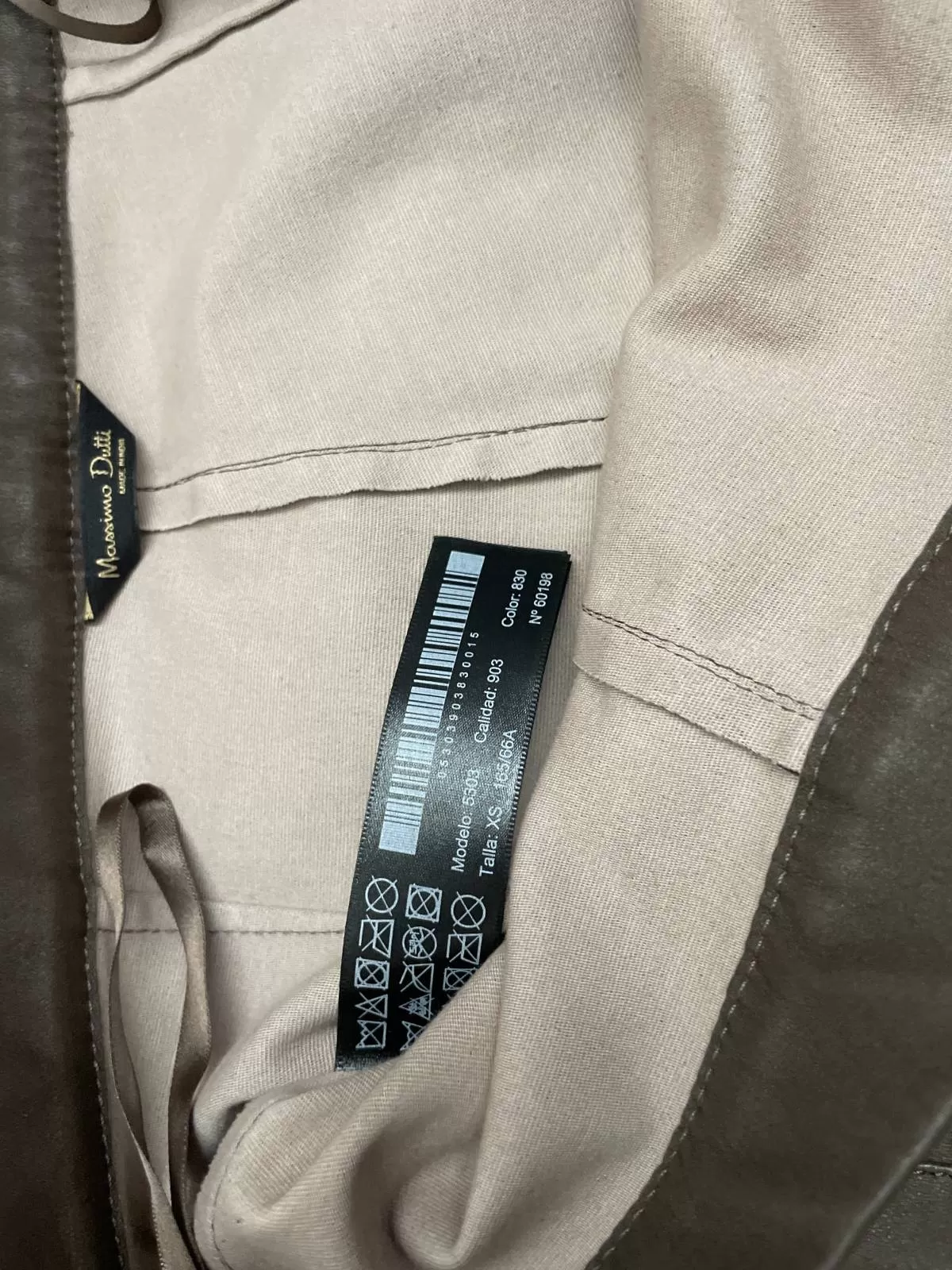 Pantaloni Massimo Dutti EU 36 | Maro, Lungi, Piele naturală - Image 2