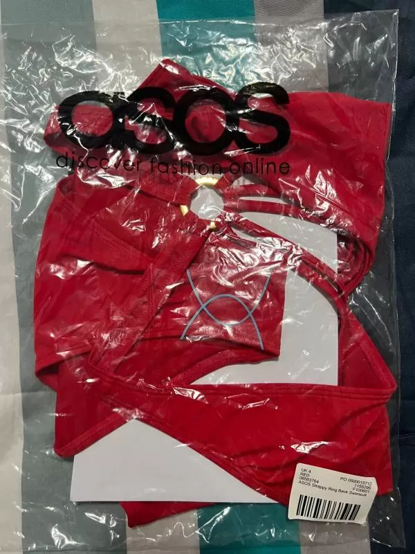 Costum de baie întreg ASOS S | Roșu, Poliester - Image 6