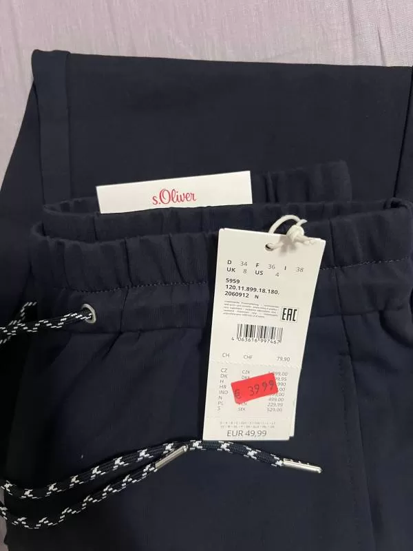 Pantaloni S.Oliver XS | Negru, Lungi, Poliester - Image 9