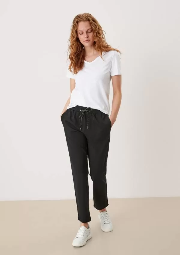 Pantaloni S.Oliver XS | Negru, Lungi, Poliester - Image 2