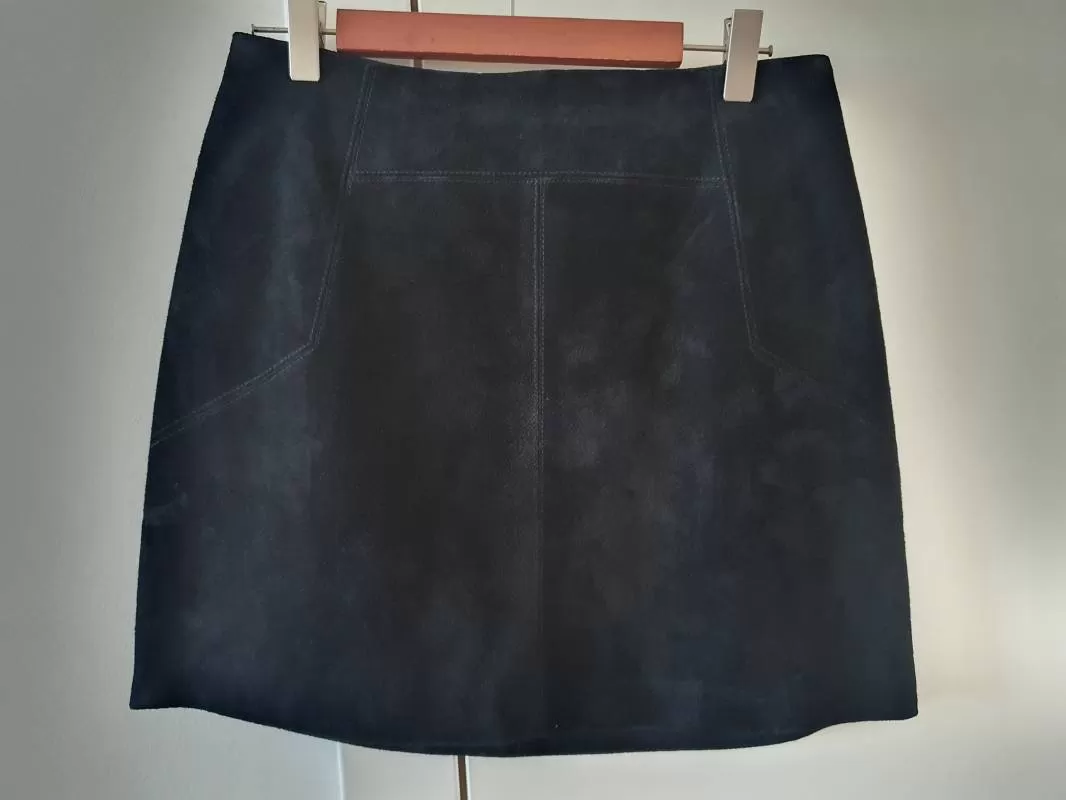 Fustă H&M EU 36 | Negru, Mini, Piele naturală - Image 3