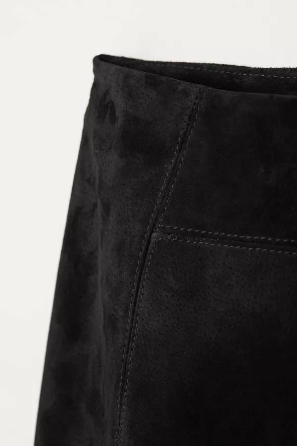 Fustă H&M EU 36 | Negru, Mini, Piele naturală - Image 2