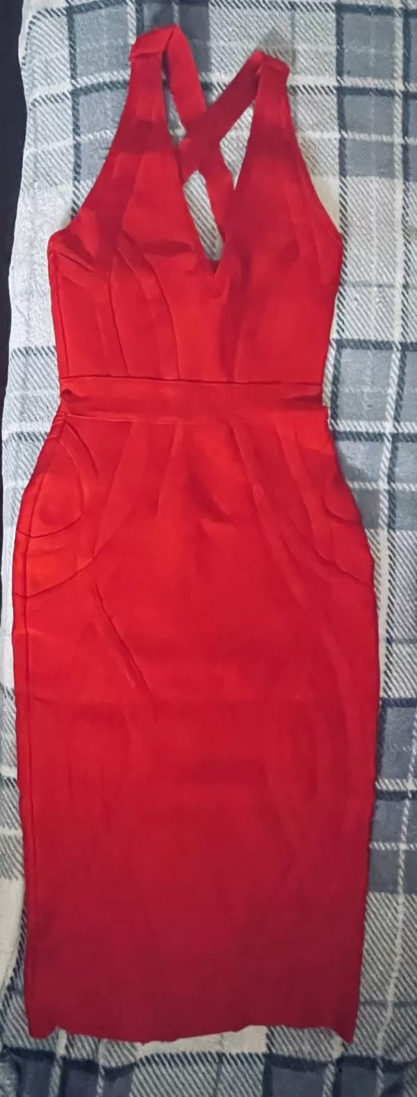 Rochie de seară HOUSE OF CB XS | Roșu, Midi - Image 5