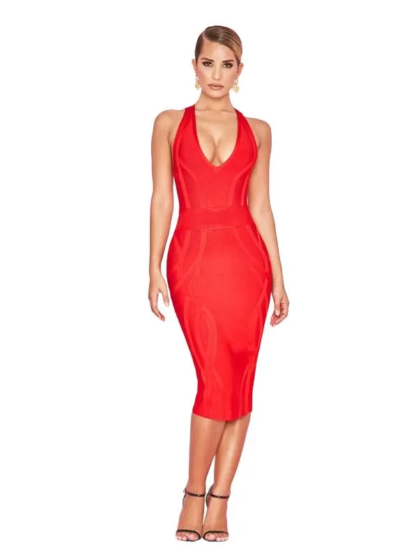 Rochie de seară HOUSE OF CB XS | Roșu, Midi