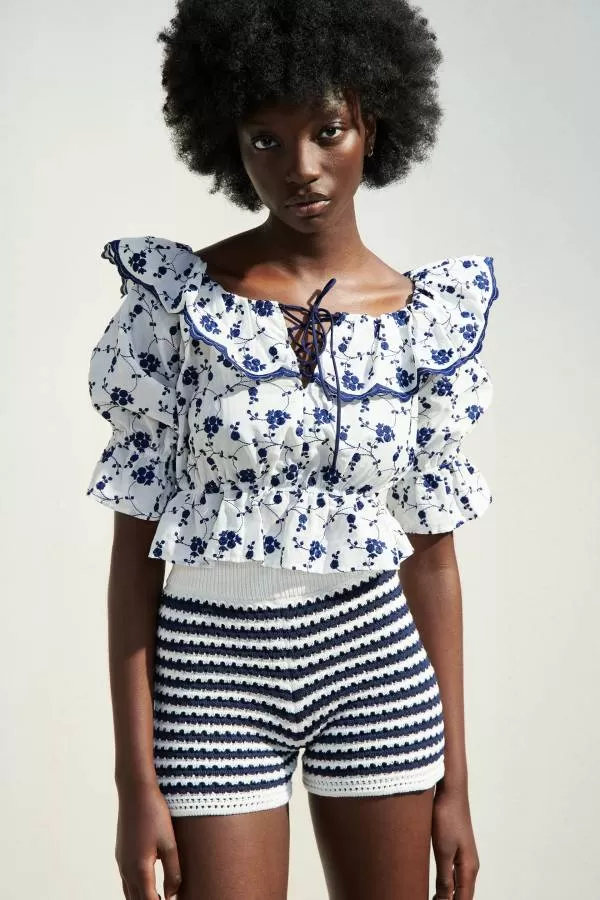 Top Zara XS | Alb, Normal - Image 3