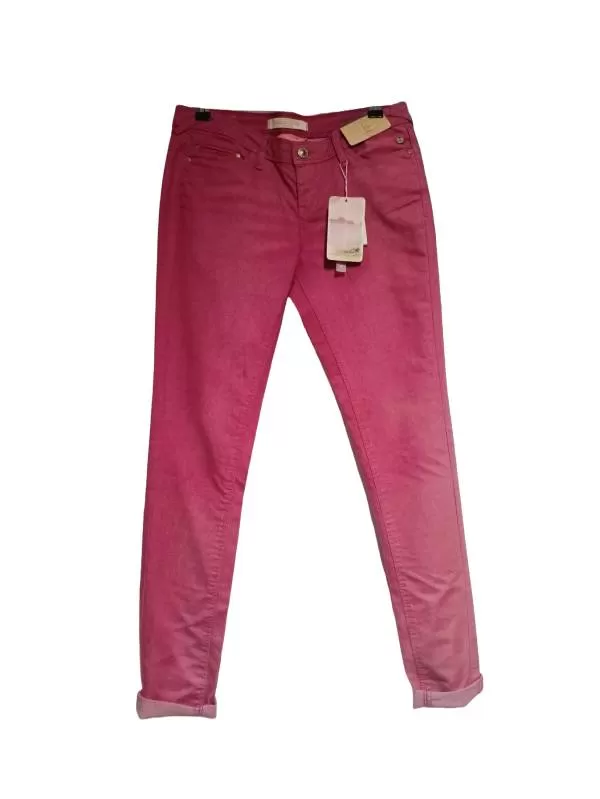 Blugi Bershka EU 36 | Fuchsia, Lungi, Bumbac