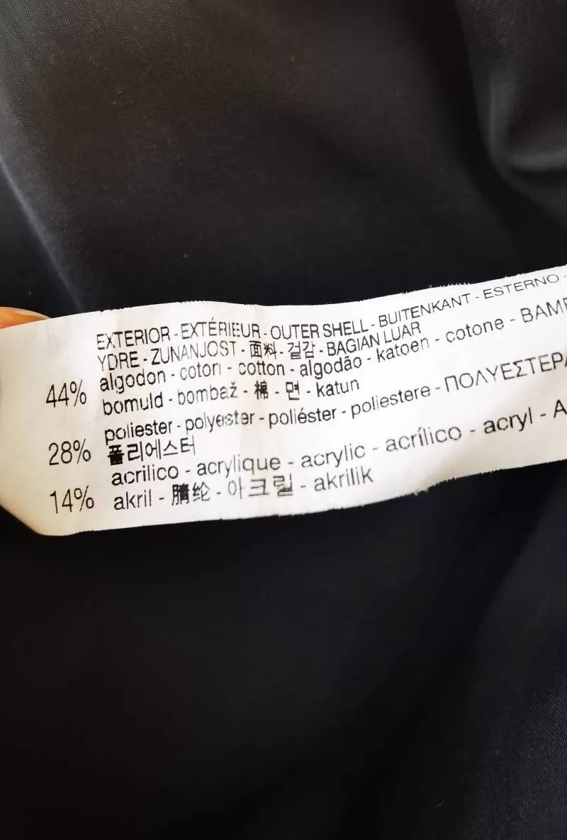 Palton lung Bershka S | Gri, Fără glugă, Carouri, Bumbac - Image 9