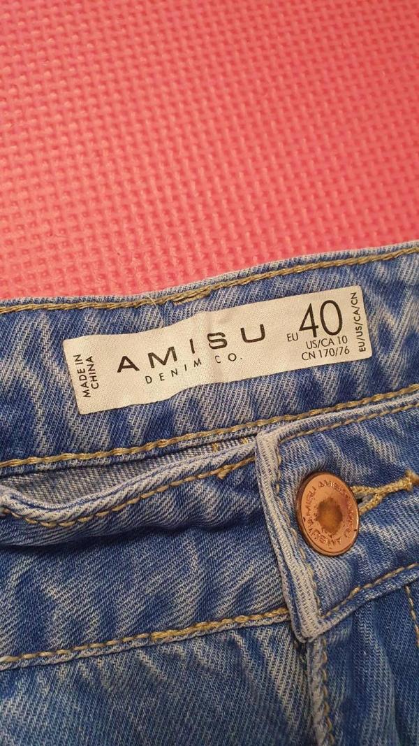 Blugi Amisu EU 40 | Albastru, Scurți, Bumbac - Image 5