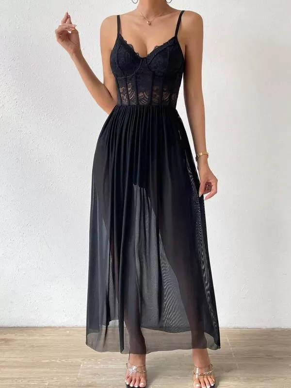 Rochie de seară Shein EU 38 | Negru, Maxi, Poliester - Image 4