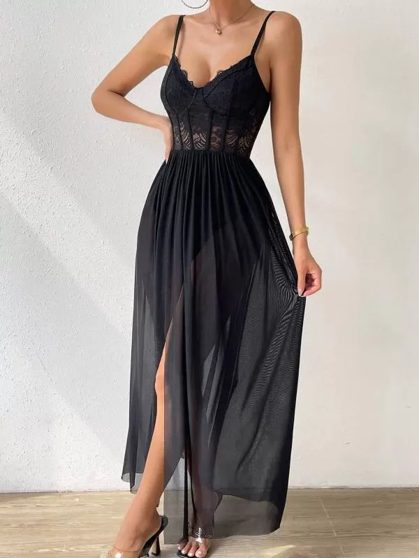 Rochie de seară Shein EU 38 | Negru, Maxi, Poliester - Image 6