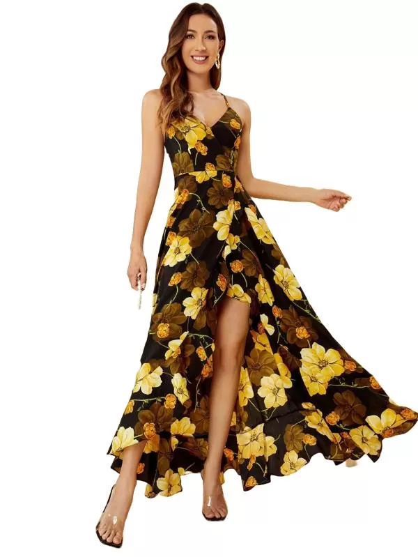 Rochie de seară Shein EU 38 | Galben, Maxi, Poliester