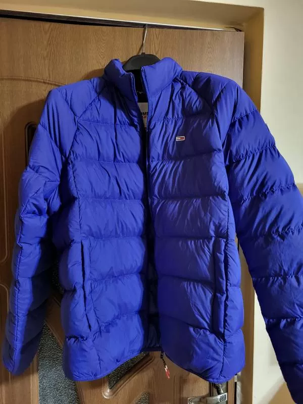 Geacă matlasată Tommy Hilfiger L | Albastru, Fără glugă, Monocrom, Bumbac - Image 2