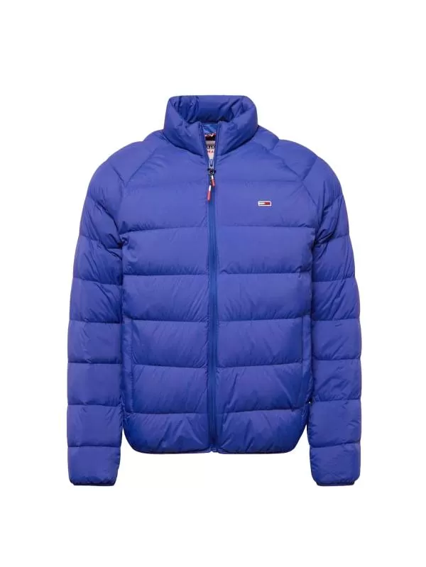 Geacă matlasată Tommy Hilfiger L | Albastru, Fără glugă, Monocrom, Bumbac