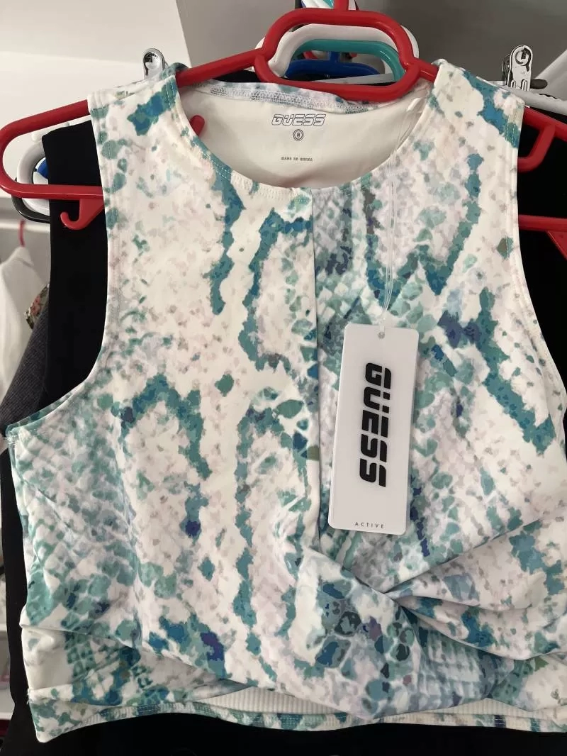 Bustieră sport Guess S | Bleu, Nailon - Image 6