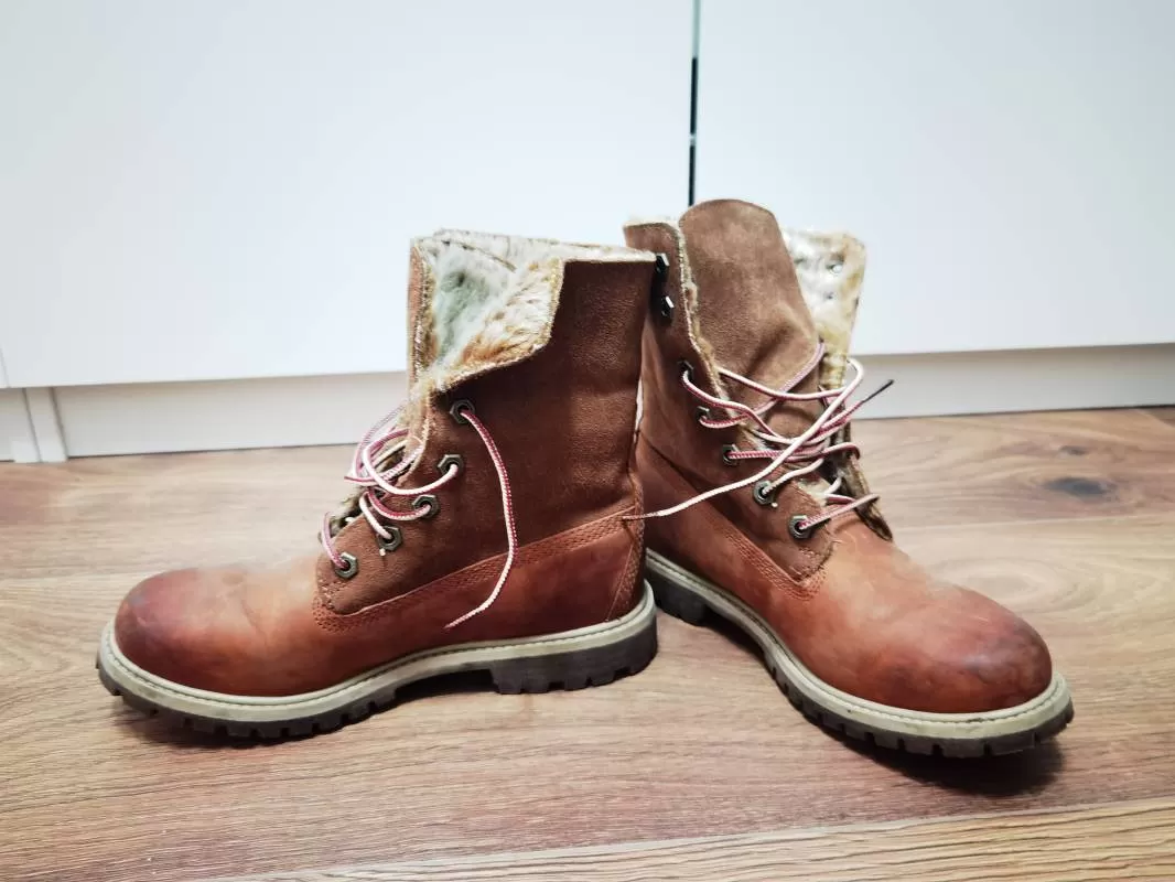 Ghete Timberland EU 38 | Maro, Piele naturală - Image 6