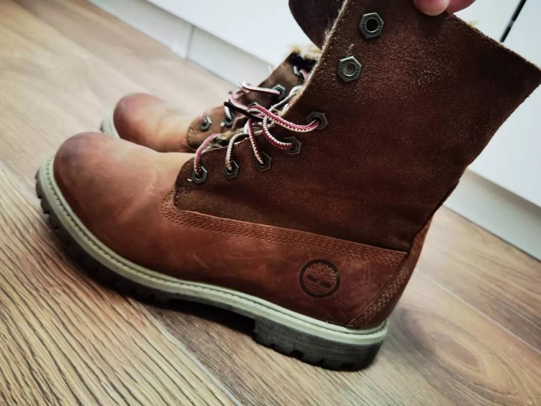 Ghete Timberland EU 38 | Maro, Piele naturală - Image 7