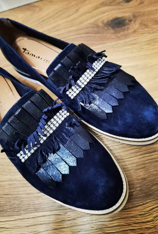 Mocasini Tamaris EU 40 | Albastru, Piele naturală - Image 3
