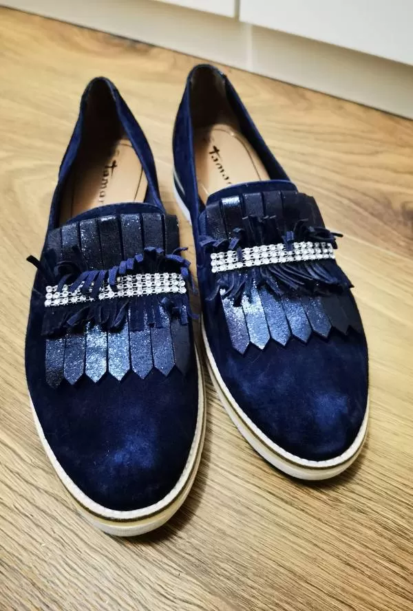 Mocasini Tamaris EU 40 | Albastru, Piele naturală - Image 7