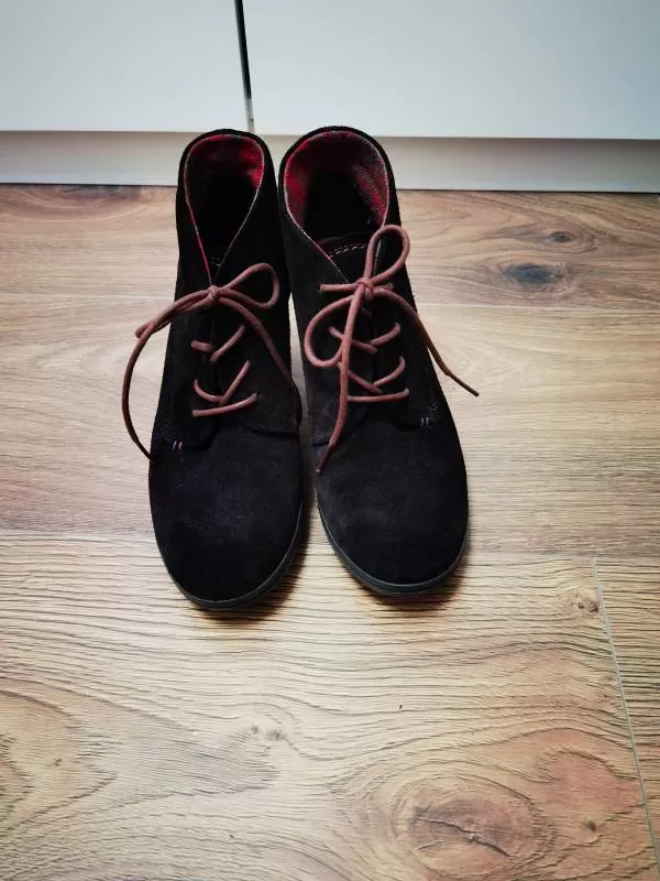 Ghete Tommy Hilfiger EU 40 | Maro, Piele naturală - Image 2