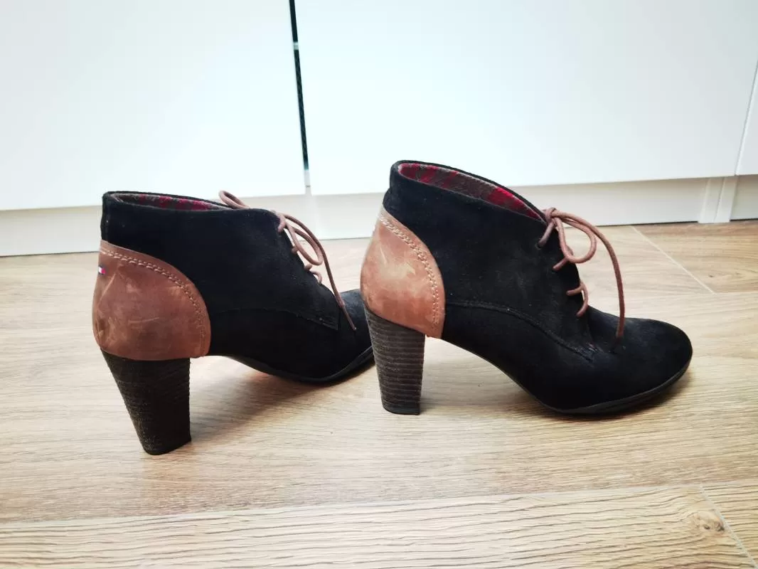 Ghete Tommy Hilfiger EU 40 | Maro, Piele naturală - Image 4