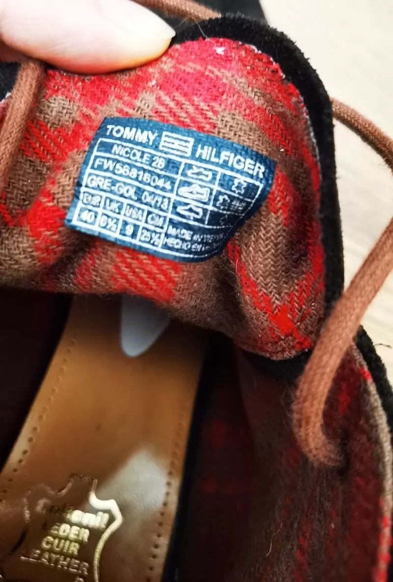 Ghete Tommy Hilfiger EU 40 | Maro, Piele naturală - Image 8