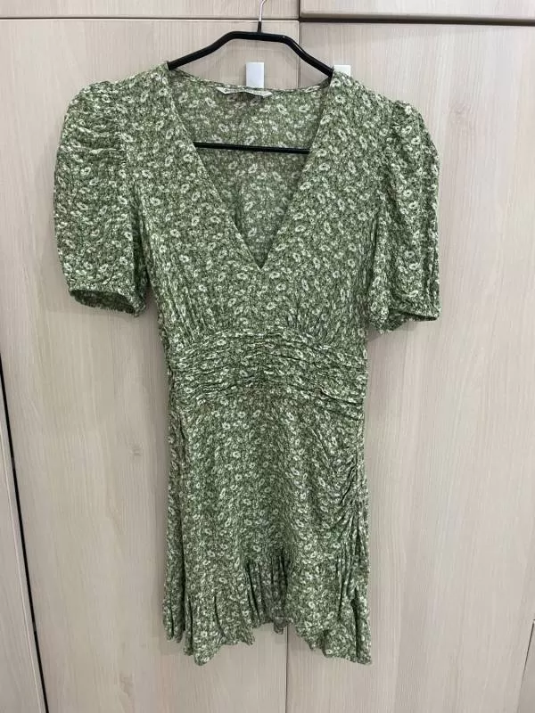 Rochie casual Stradivarius EU 36 | Verde, Mini - Image 3