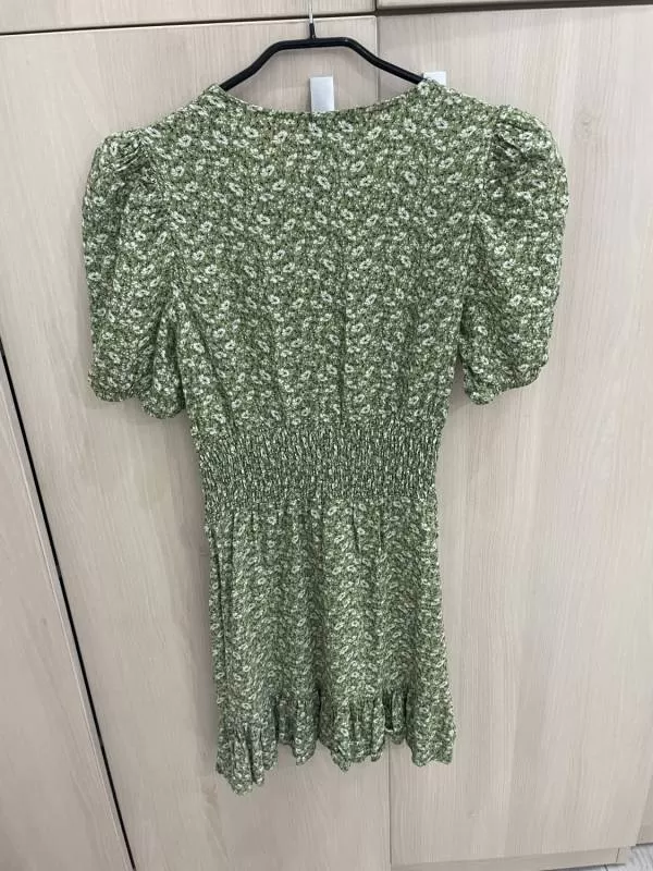 Rochie casual Stradivarius EU 36 | Verde, Mini - Image 4
