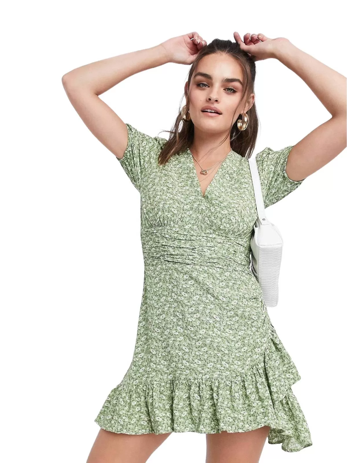 Rochie casual Stradivarius EU 36 | Verde, Mini