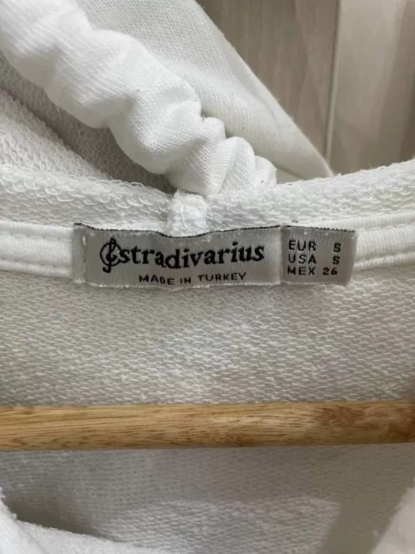 Hanorac Stradivarius EU 36 | Alb, Normal - Image 6