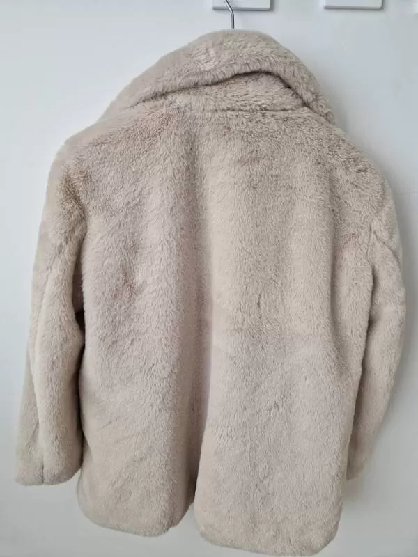 Geacă din blană H&M EU 38 | Bej, Fără glugă, Blană artificială - Image 9