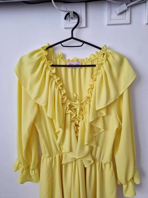 Rochie casual Issa Lush EU 38 | Galben, Mini, Poliester - Image 4