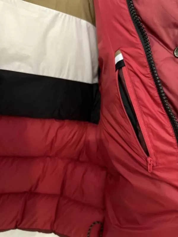 Geacă puffer BOSS EU 50 | Burgundy, Cu glugă, Monocrom, Poliamidă - Image 6