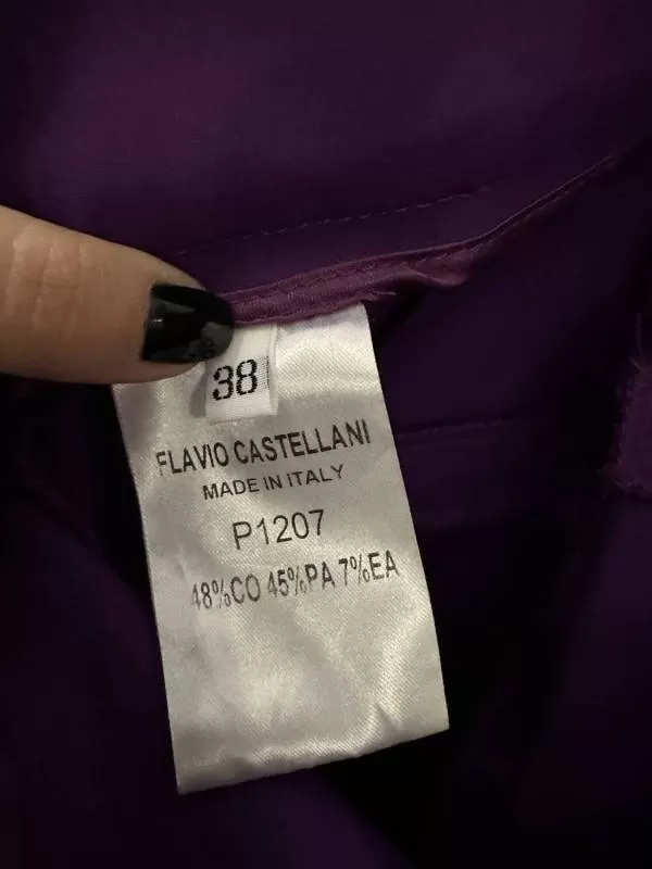 Pantaloni Flavio Castellani XS | Mov, Lungi, Poliester - Image 5