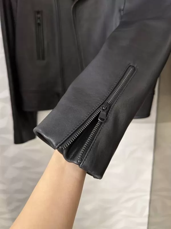 Geacă de piele Academia EU 50 | Negru, Fără glugă, Piele naturală - Image 7