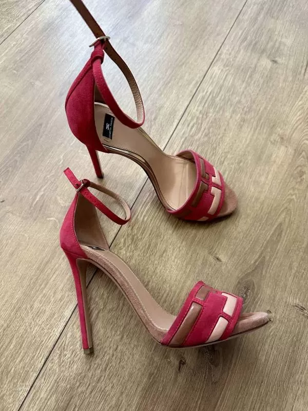 Sandale cu toc Elisabetta Franchi EU 36 | Fuchsia, Piele naturală - Image 2