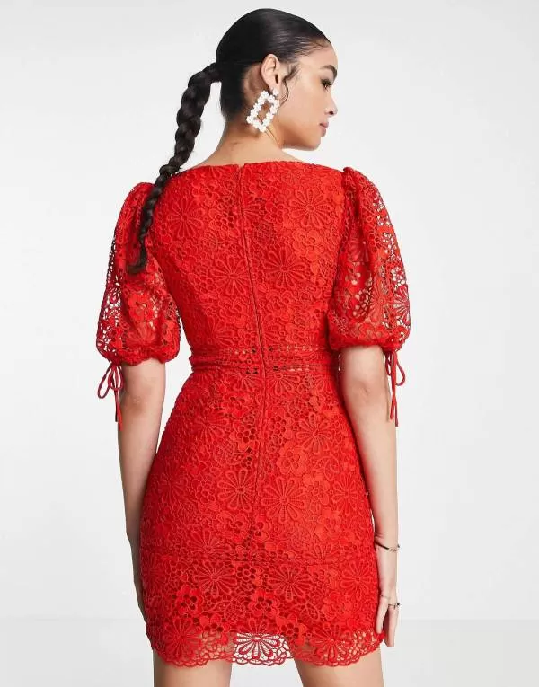 Rochie de seară ASOS EU 36 | Roșu, Mini - Image 3