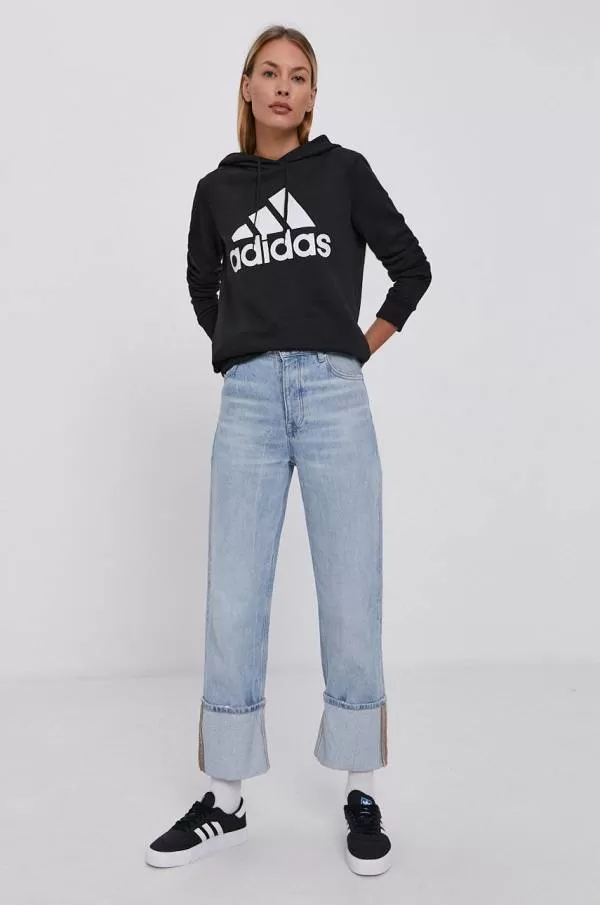 Hanorac adidas EU 40 | Negru, Normal, Bumbac - Image 2