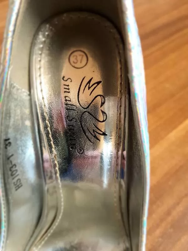 Pantofi cu toc înalt Small Swan EU 37 | Gri, Piele naturală - Image 10